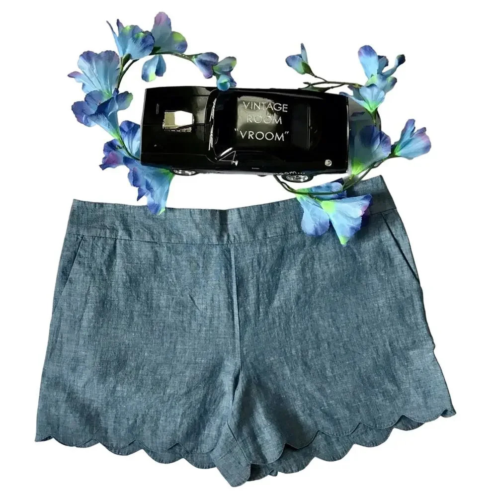 LOFT NWT Denim Scallop Short Women Various